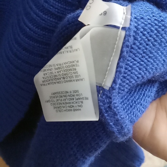 Calvin Klein Royal Blue Tunic Sweater Acrylic Cawl Neck - Picture 12 of 12